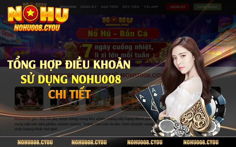 Tổng hợp điều khoản sử dụng Nohu008 chi tiết 